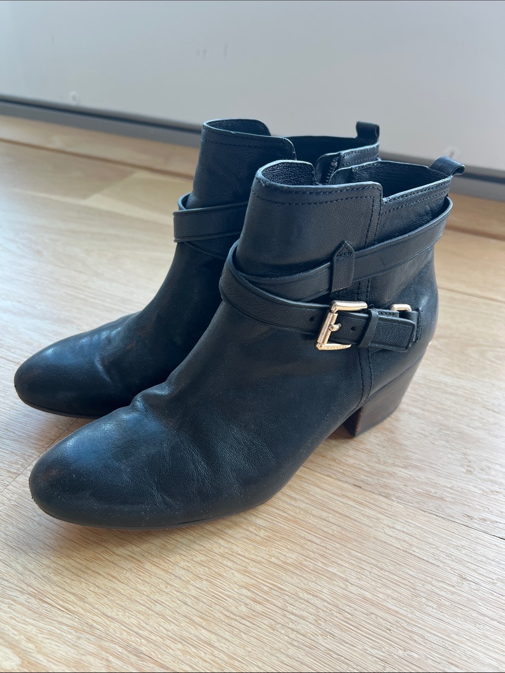 Coach Leather Ankle Booties